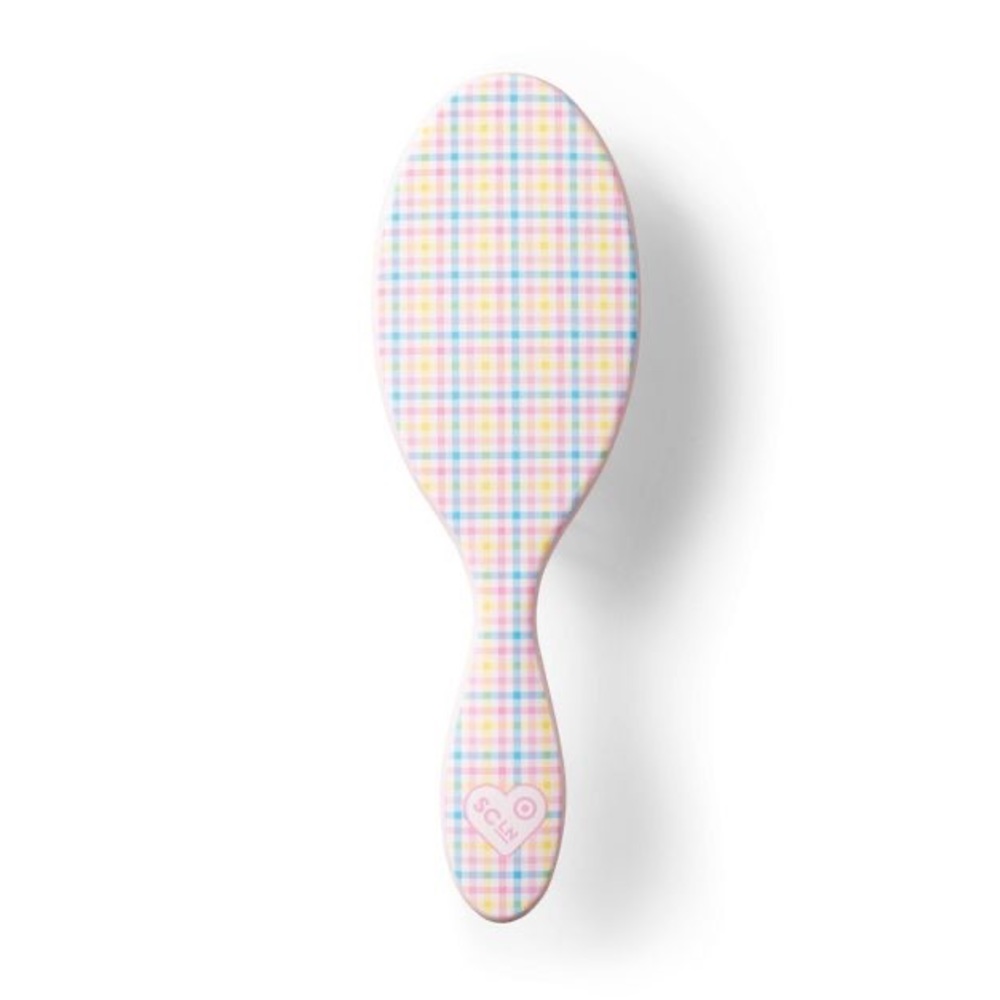 Stoney Clover Lane x Target Gingham Plaid Detangling Hair Brush - Rainbow nwt